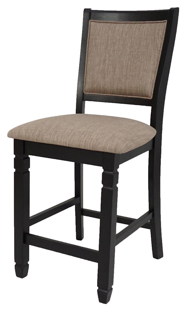 New Classic Furniture Prairie Point Counter Height Chair in Black (Set of 2) - galleria furniture outlet