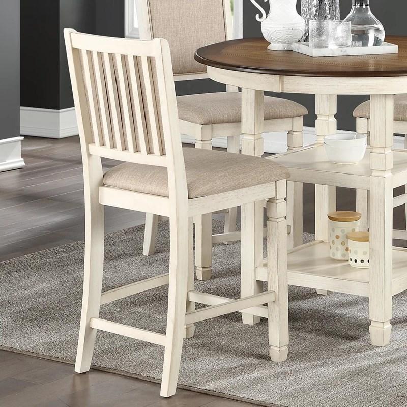 New Classic Furniture Prairie Point Counter Height Chair in White (Set of 2) - galleria furniture outlet