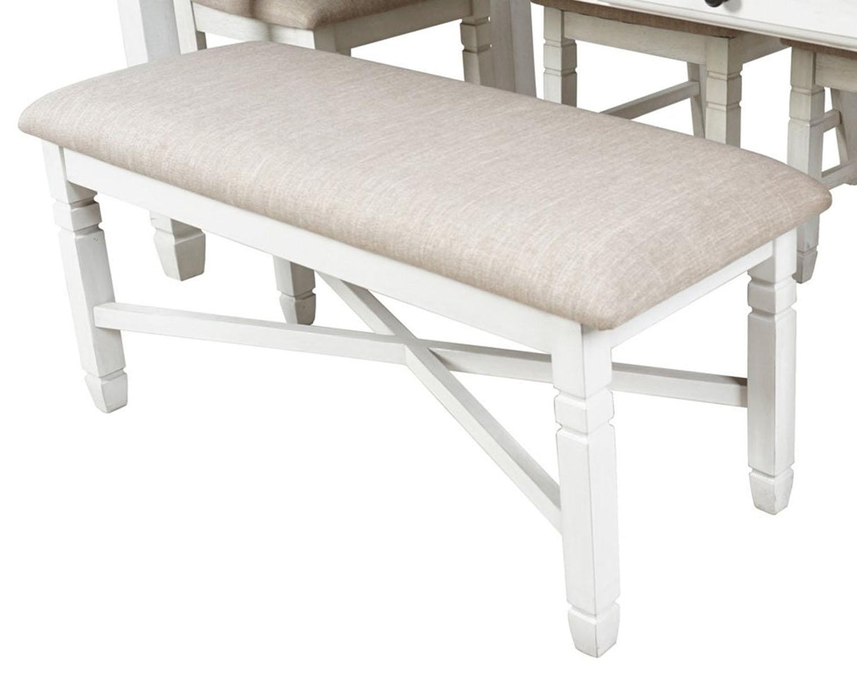 New Classic Furniture Prairie Point Dining Bench in White