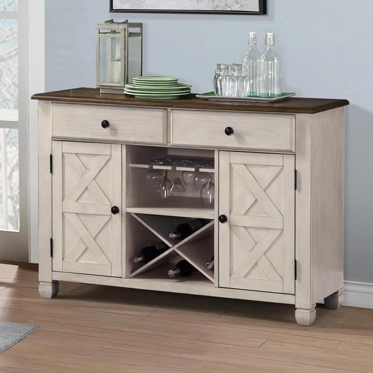 New Classic Furniture Prairie Point Server in White - galleria furniture outlet
