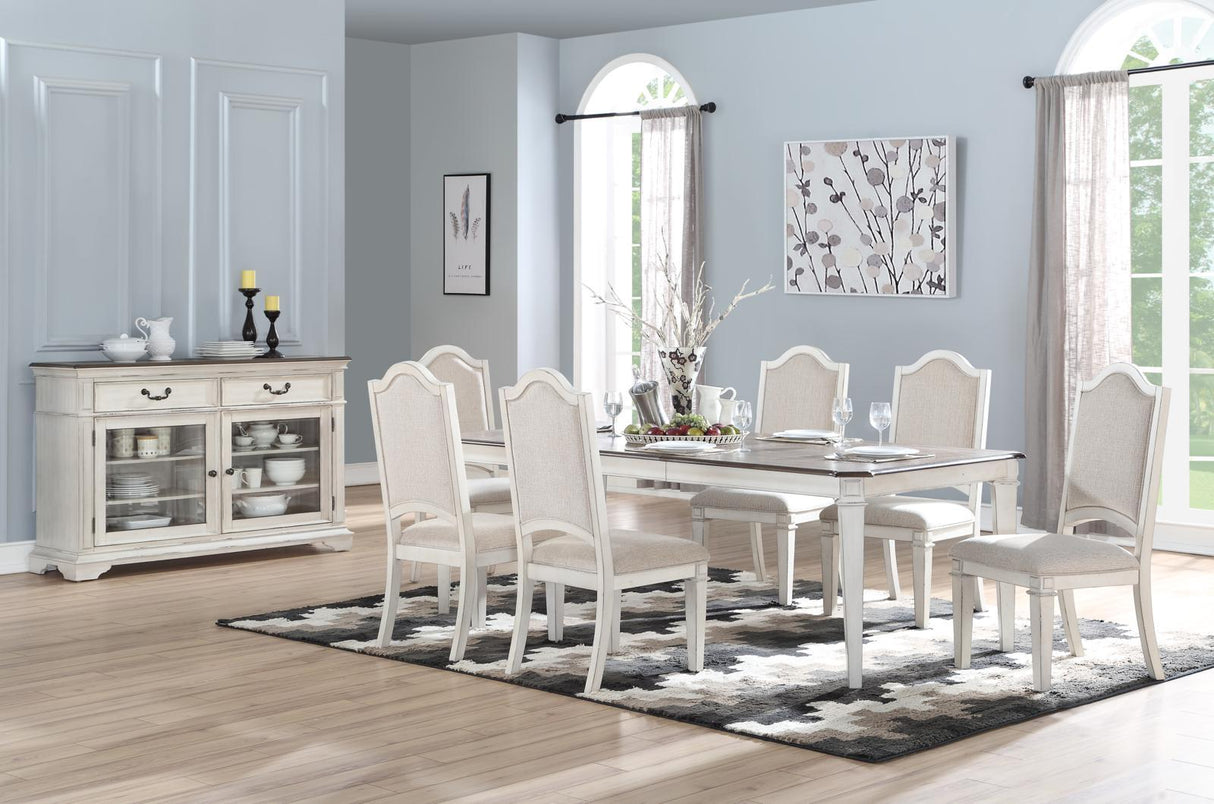 New Classic Furniture Anastasia Rectangular Dining Table in Antique Bisque - galleria furniture outlet