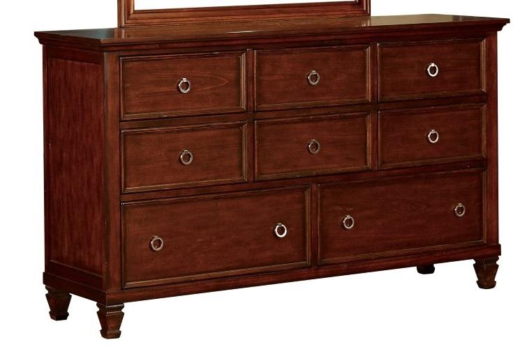 New Classic Furniture Tamarack Dresser in Brown Cherry