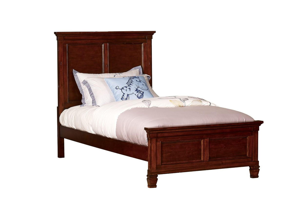 New Classic Furniture Tamarack Twin Bed in Brown Cherry
