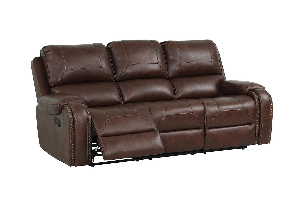 New Classic Furniture Taos Sofa with Power Footrest in Caramel - galleria furniture outlet
