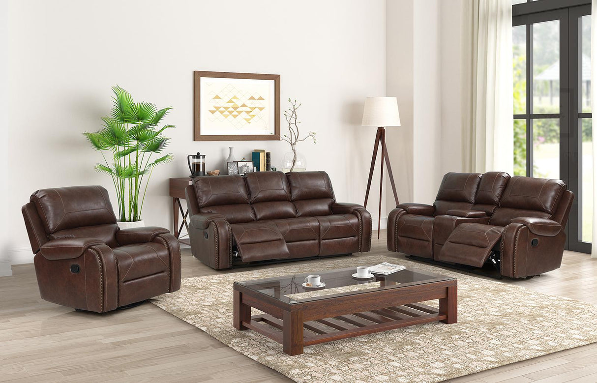 New Classic Furniture Taos Sofa with Power Footrest in Caramel - galleria furniture outlet