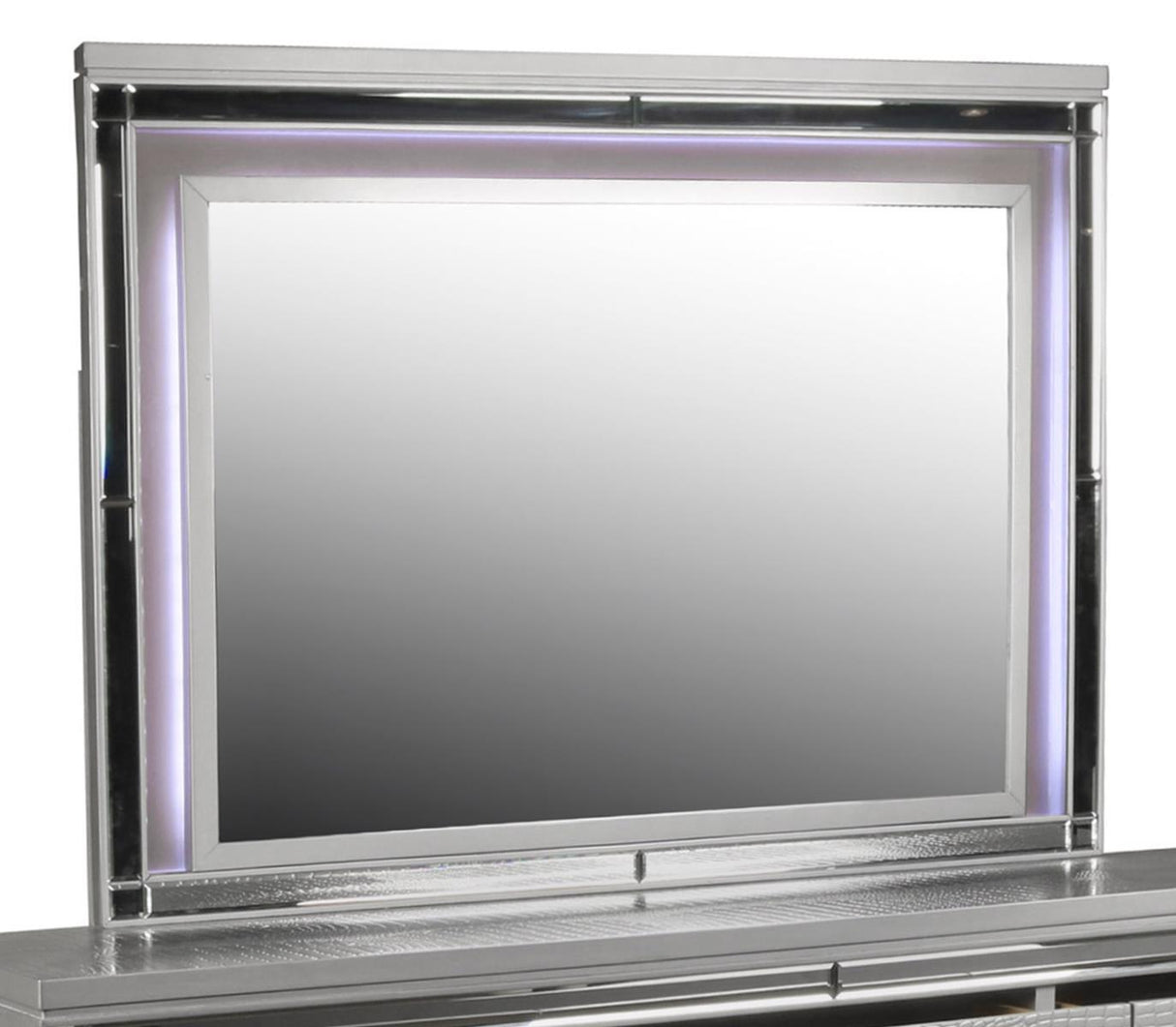 New Classic Furniture Valentino Lighted Mirror in Silver