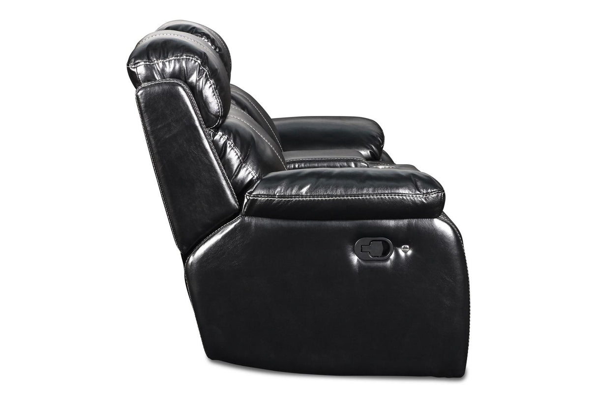 New Classic Fusion Console Loveseat in Black - galleria furniture outlet