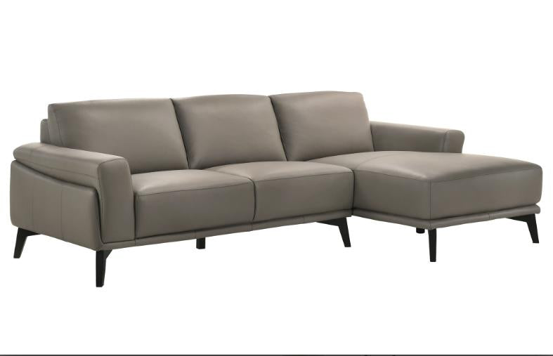 New Classic Lucca Sectional Sofa w/ LAF Loveseat in Slate Gray - galleria furniture outlet