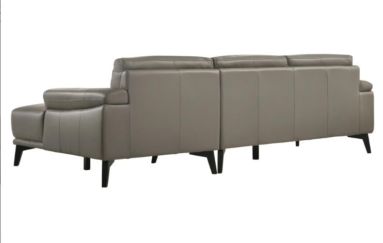 New Classic Lucca Sectional Sofa w/ LAF Loveseat in Slate Gray - galleria furniture outlet