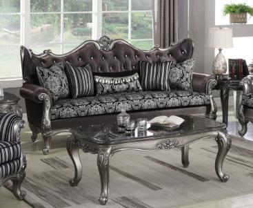 New Classic Marguerite Sofa in Cherry - galleria furniture outlet