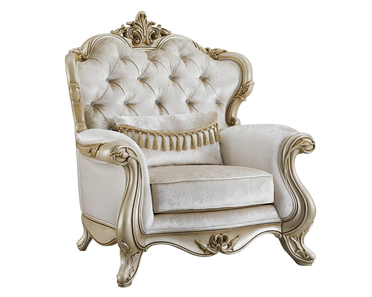 New Classic Monique Chair in Pearl - galleria furniture outlet