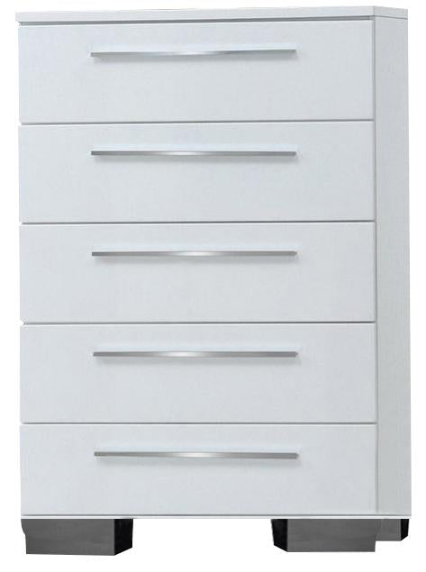 New Classic Sapphire 5 Drawer Chest in White