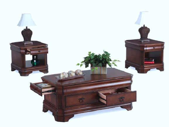 New Classic Sheridan End Table in Burnished Cherry - galleria furniture outlet