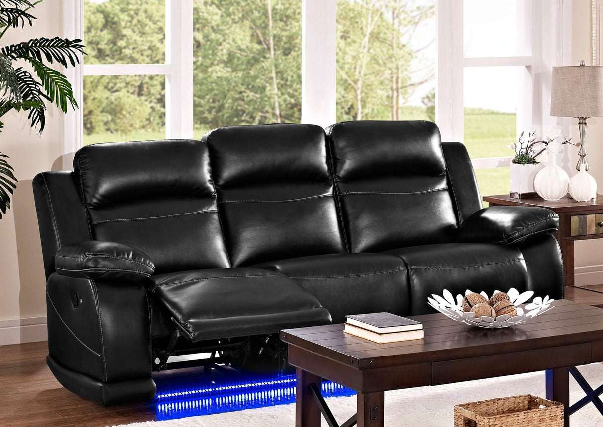 New Classic Vega Power Sofa in Premiere Black - galleria furniture outlet