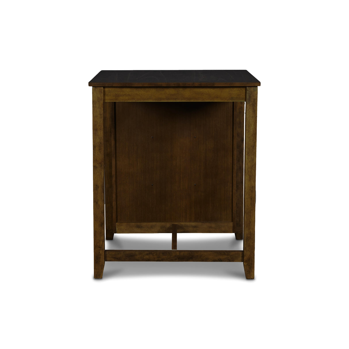 GIA 30" COUNTER TABLE W/2 CHAIRS & STG SHELF-BROWN