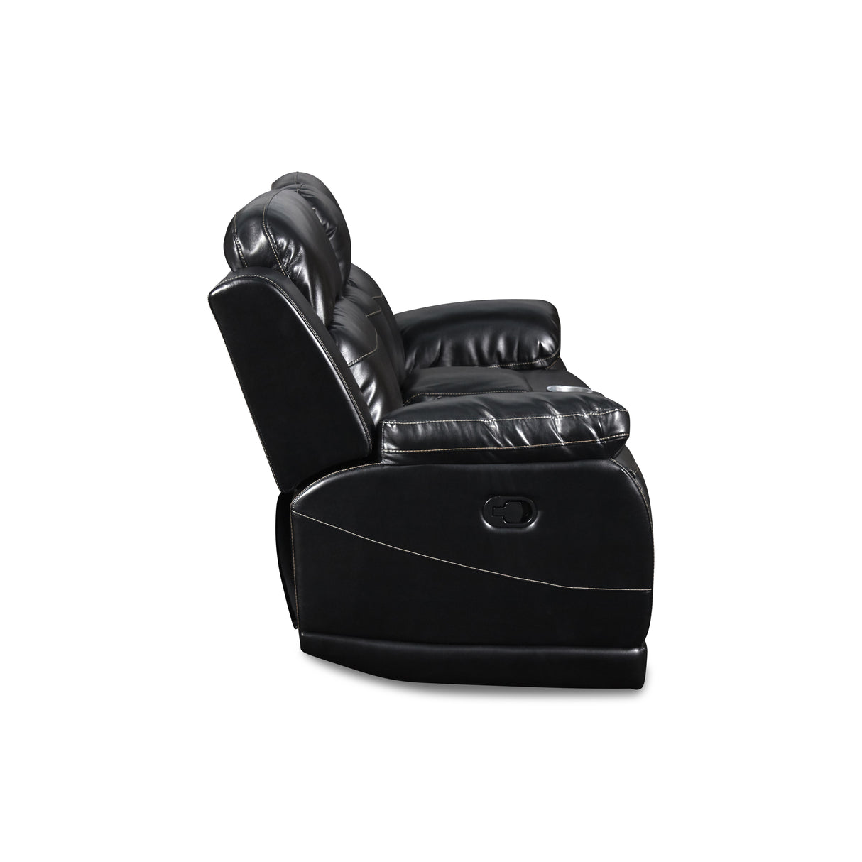 VEGA CONSOLE LOVESEAT - PREMIER BLACK - galleria furniture outlet