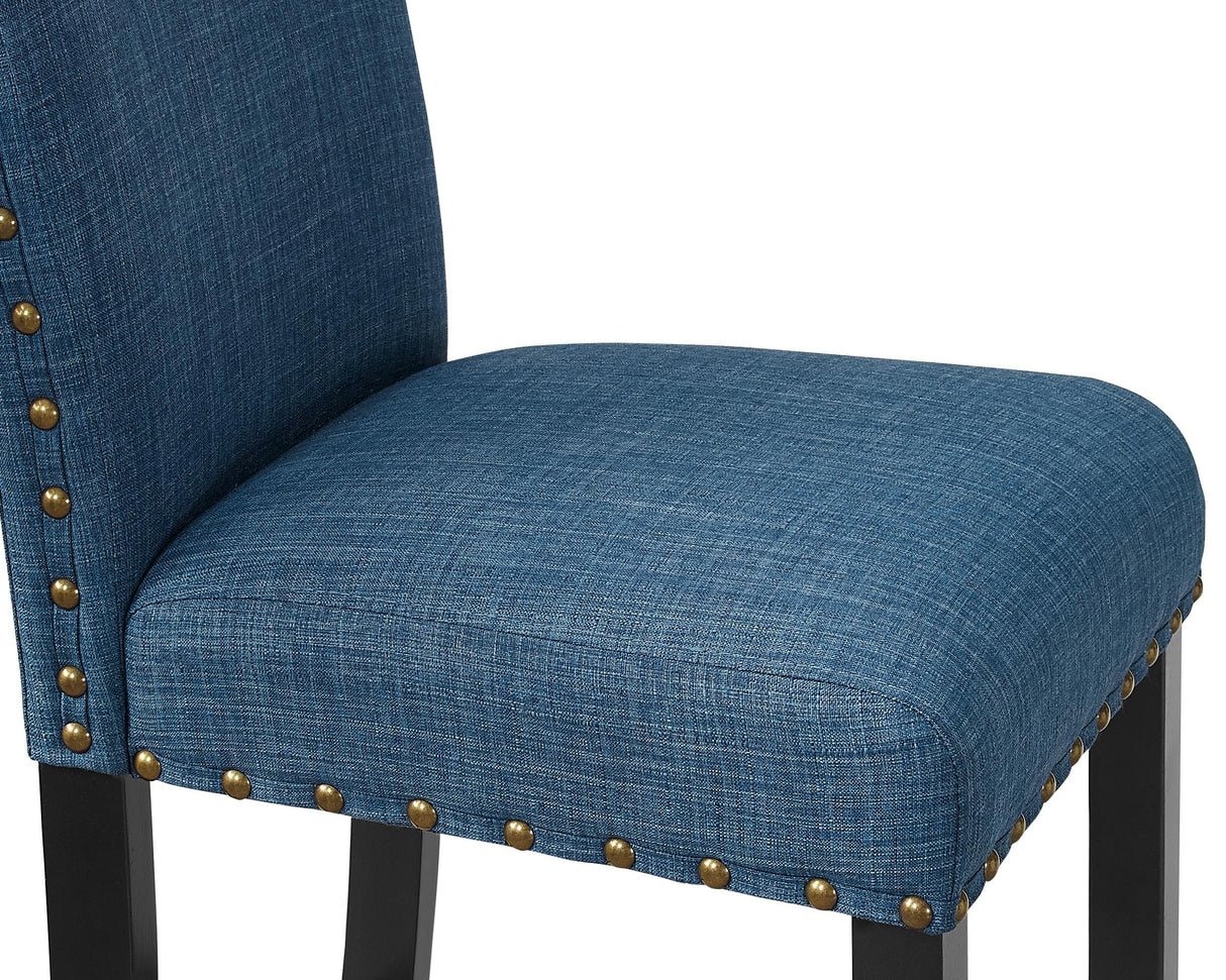 CRISPIN MARINE BLUE DINING CHAIR- (2/Ctn) - galleria furniture outlet