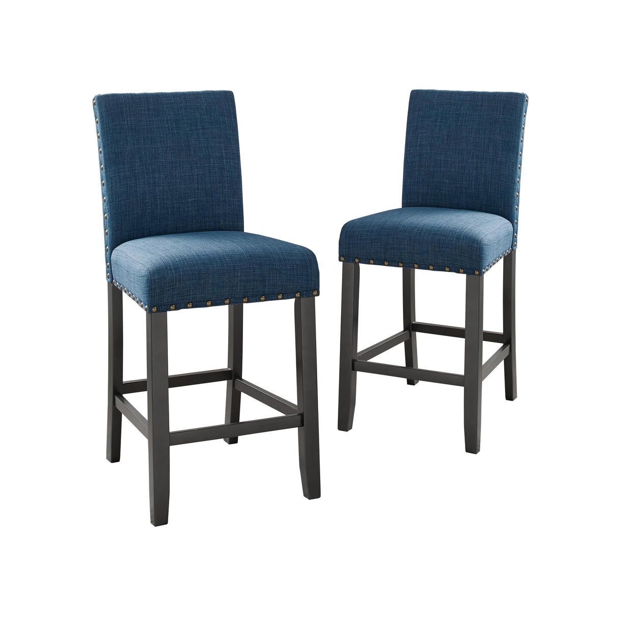 CRISPIN MARINE BLUE COUNTER CHAIR- (2/Ctn) - galleria furniture outlet