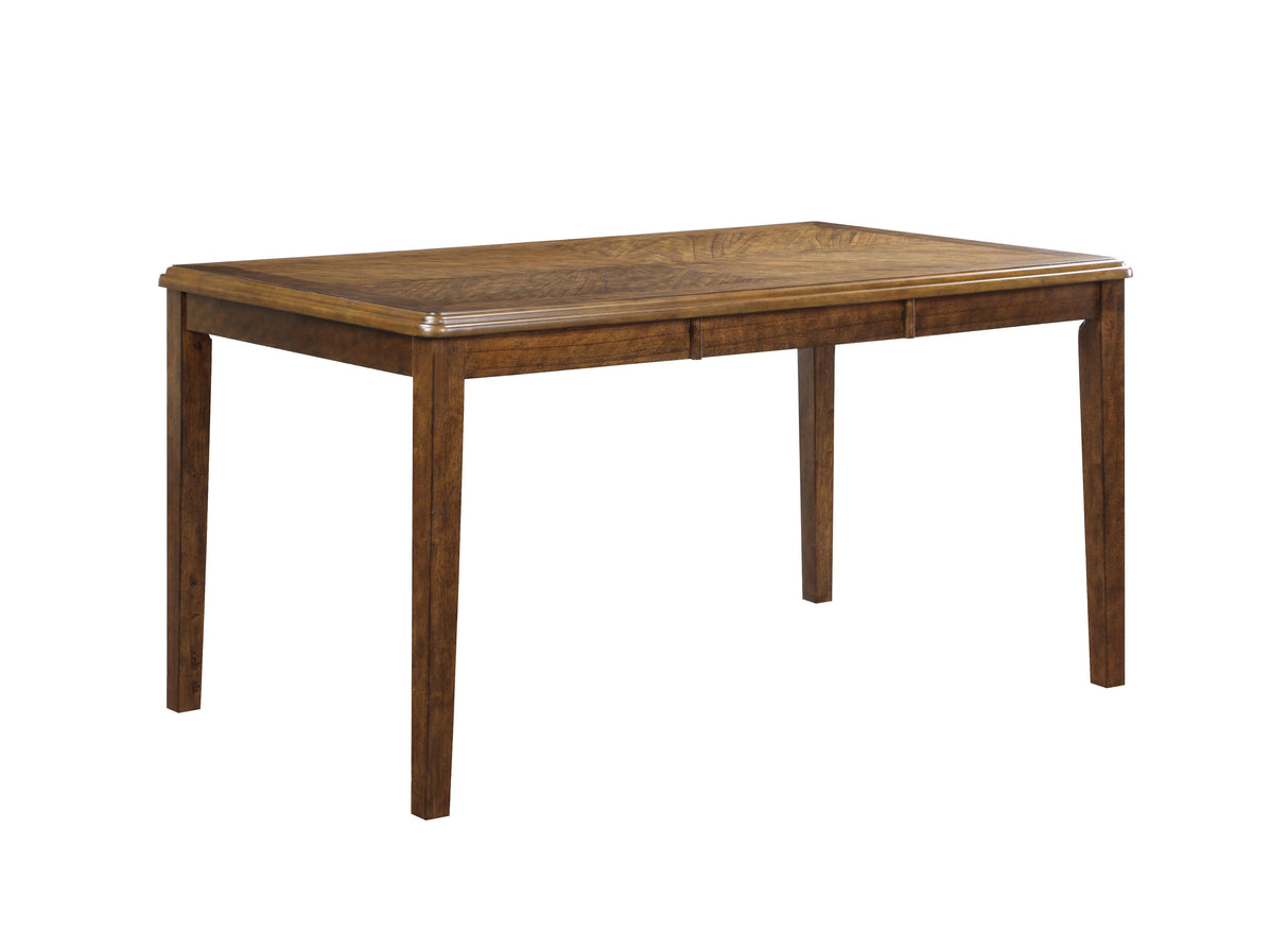 GIA 60" DINING TABLE+CHAIRS (5 PCS/CTN) -BROWN - galleria furniture outlet