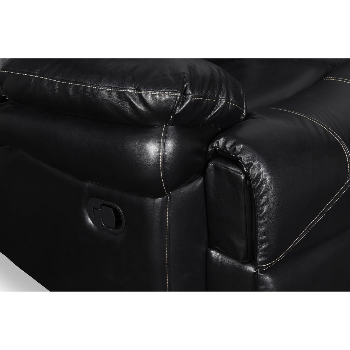 FLYNN CONSOLE LOVESEAT W/ READING LIGHT- BLACK - galleria furniture outlet