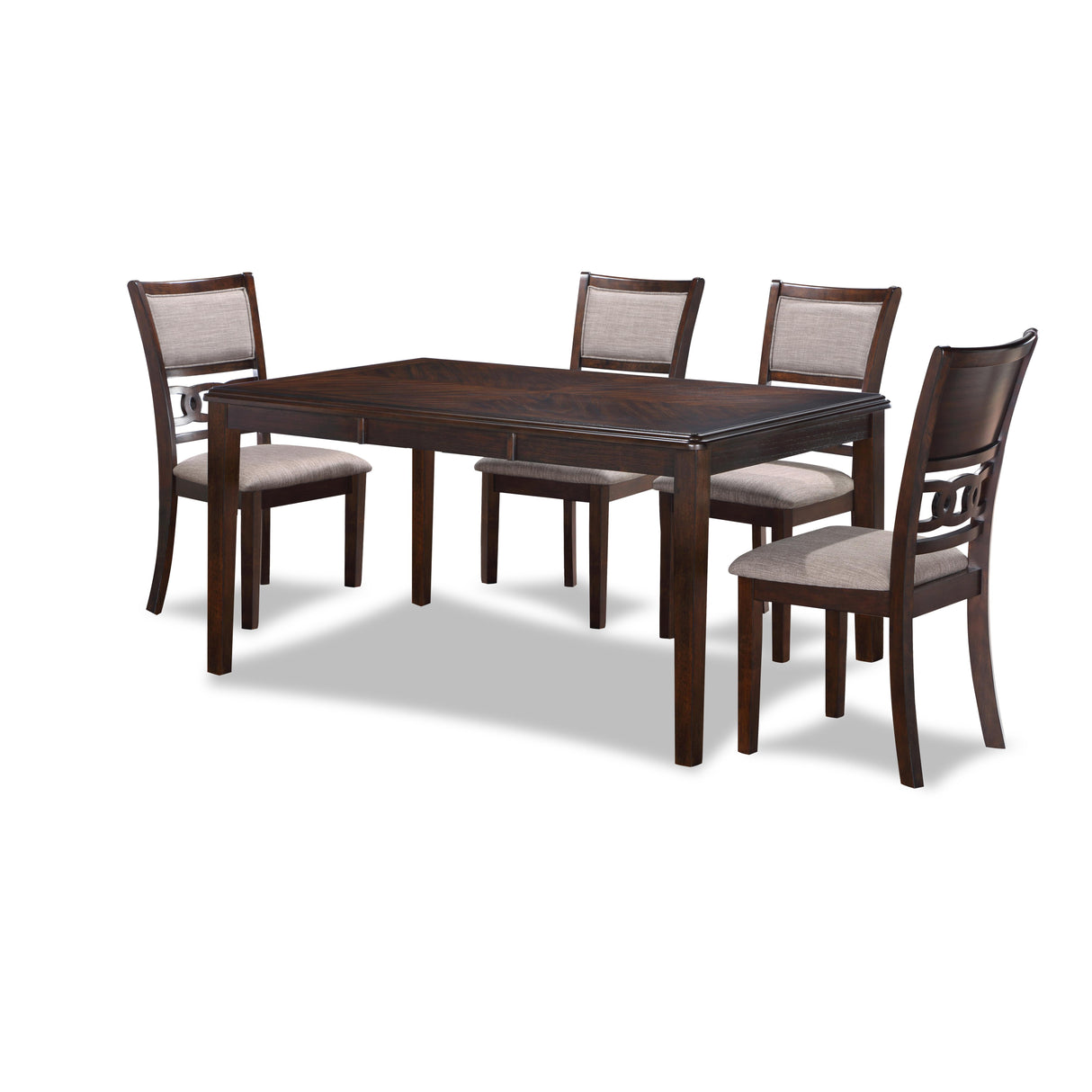 GIA 60" DINING TABLE+CHAIRS (5 PCS/CTN) -CHERRY - galleria furniture outlet