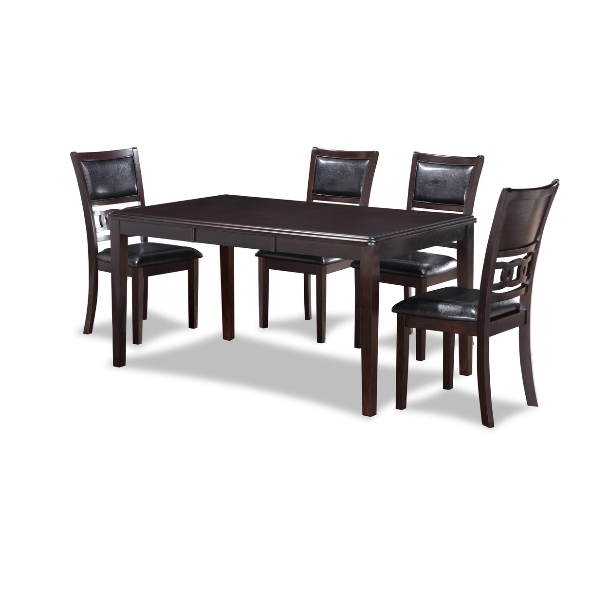 GIA 60" DINING TABLE+CHAIRS (5 PCS/CTN) -EBONY - galleria furniture outlet