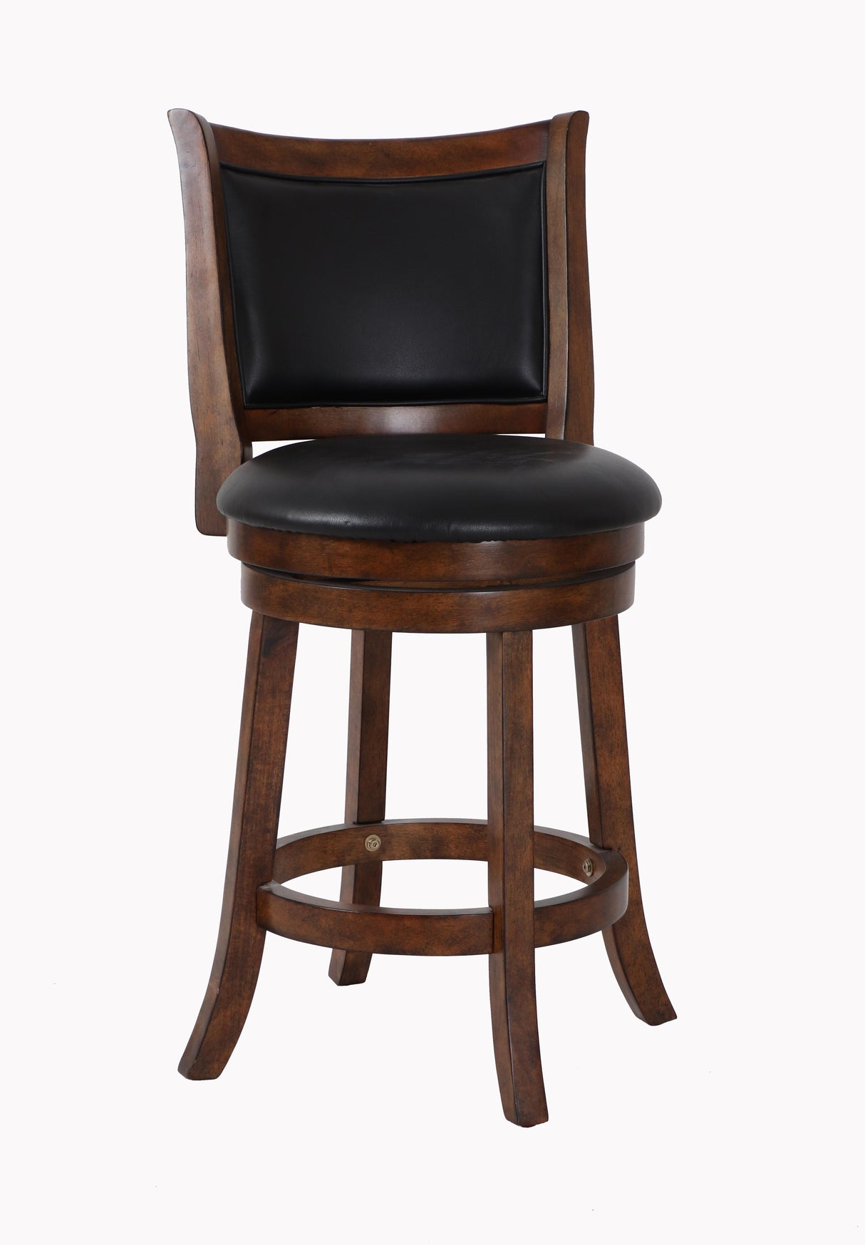 BRISTOL 24" COUNTER STOOL-DK BROWN W/PU SEAT - galleria furniture outlet