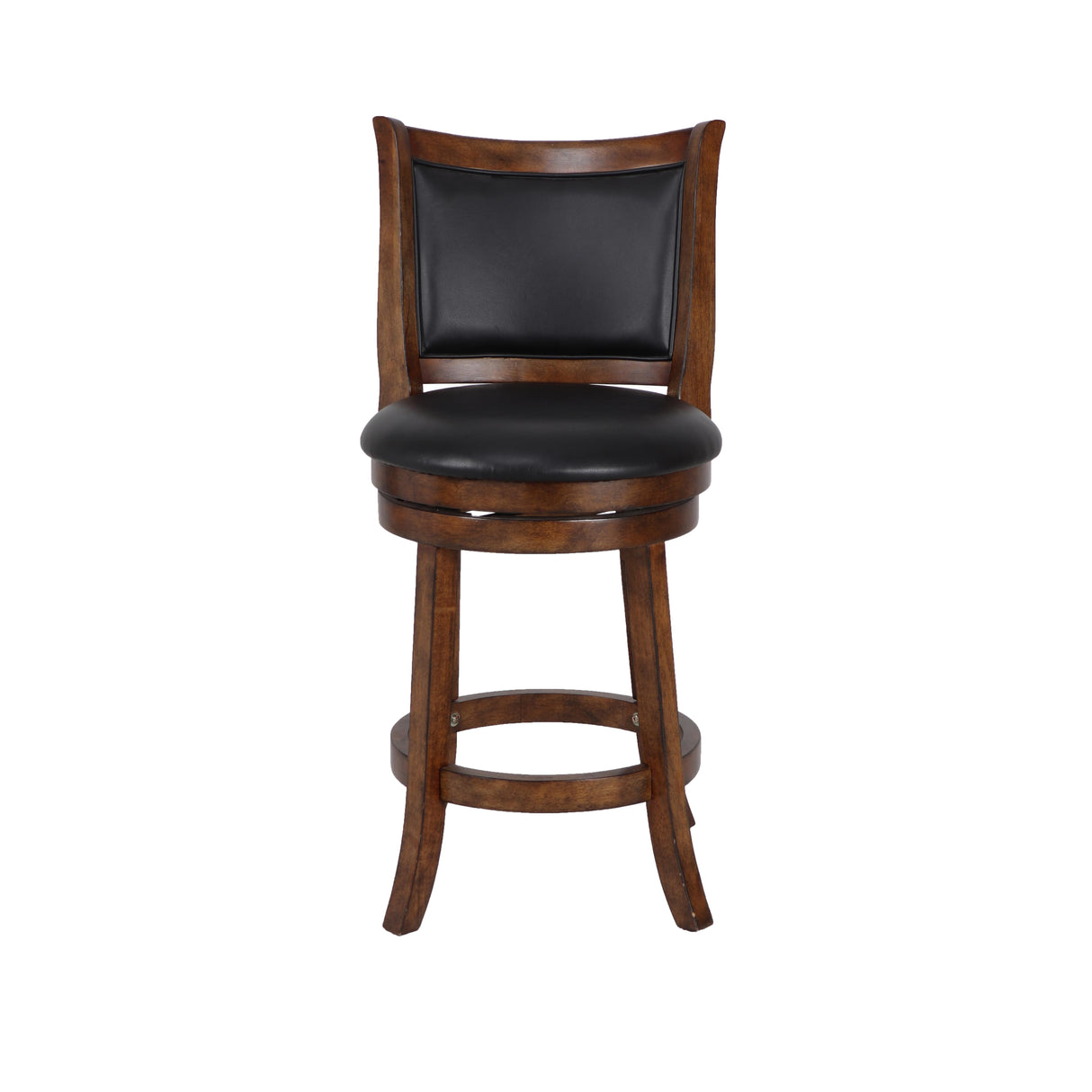 BRISTOL 24" COUNTER STOOL-DK BROWN W/PU SEAT - galleria furniture outlet