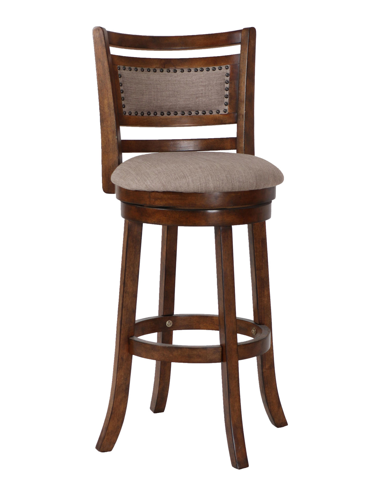 ABERDEEN 29" BAR STOOL-DK BROWN W/FABRIC SEAT - galleria furniture outlet