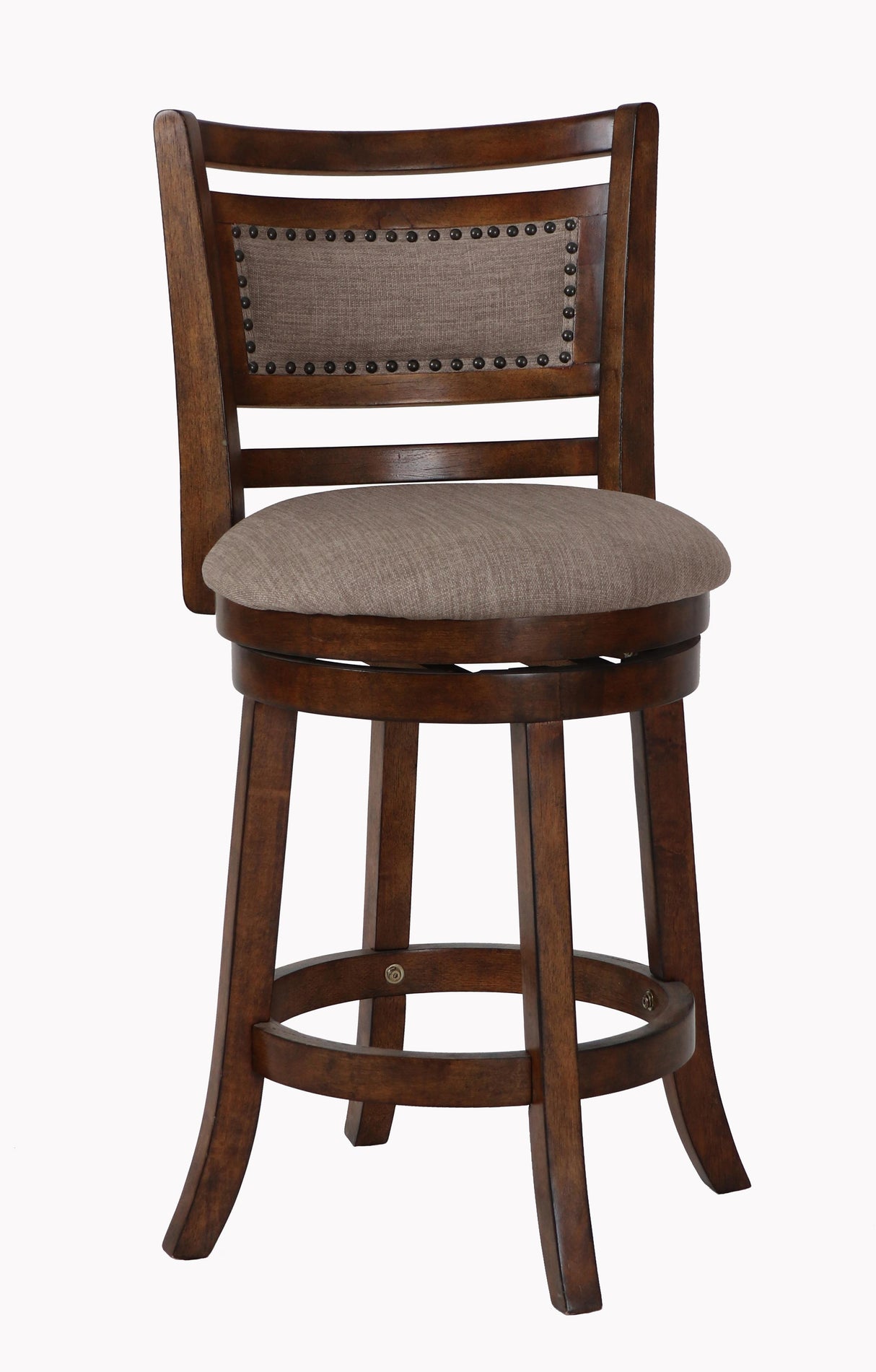 ABERDEEN 24" COUNTER STOOL-DK BROWN W/FABRIC SEAT - galleria furniture outlet