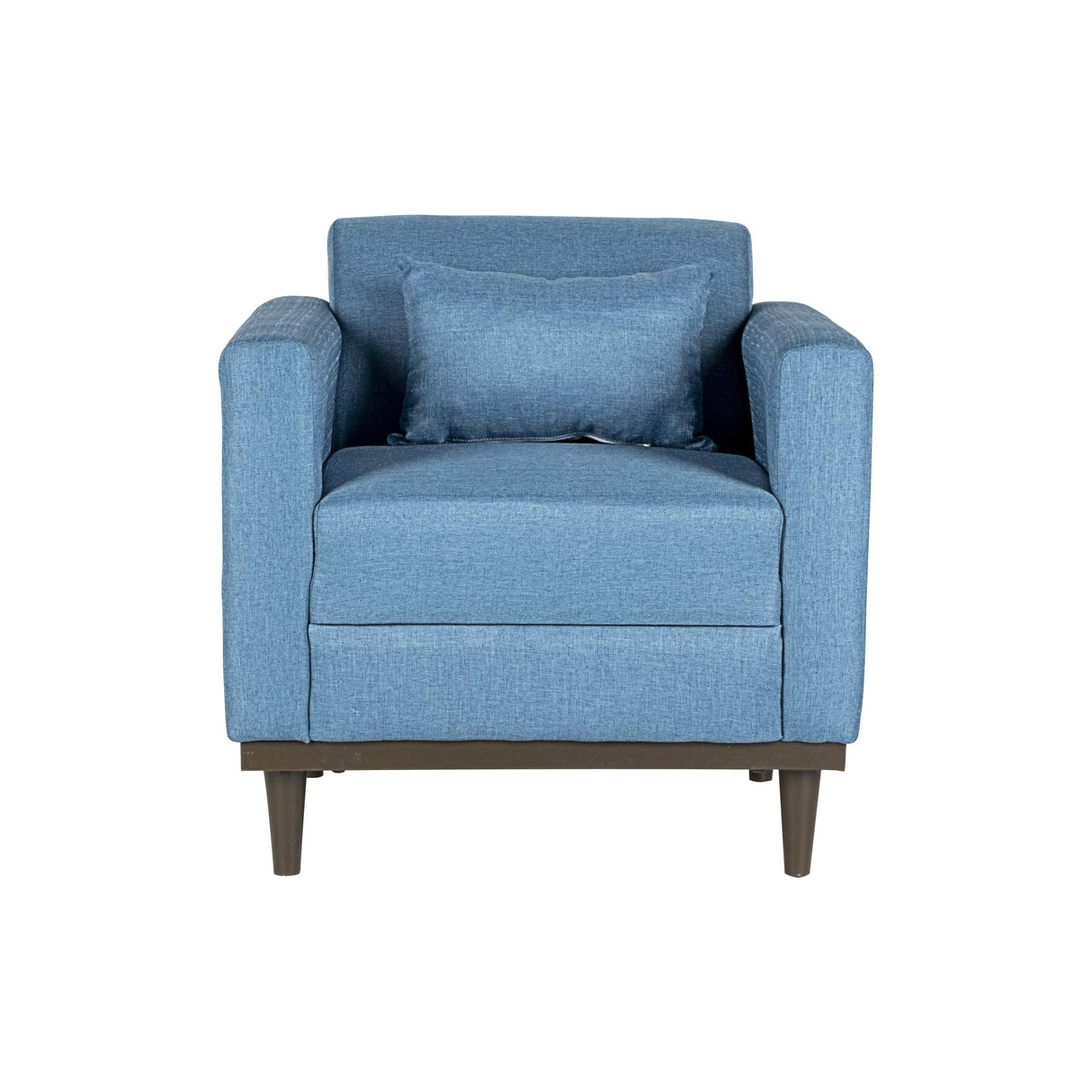 AIDEN CHAIR W/1 THROW PILLOW-BLUE - galleria furniture outlet