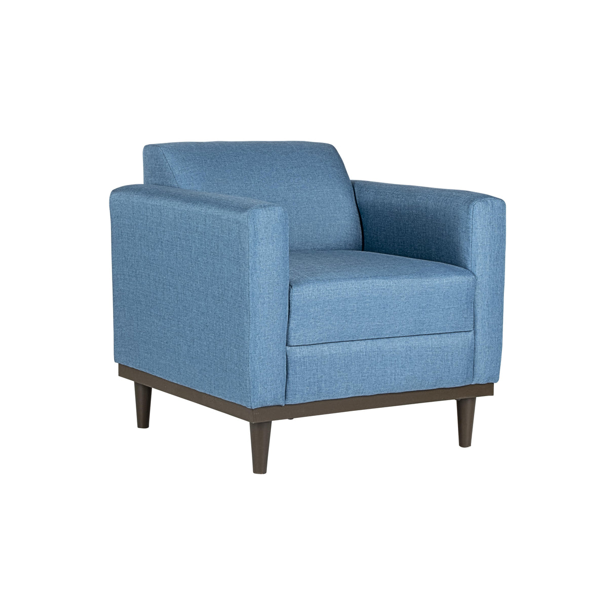 AIDEN CHAIR W/1 THROW PILLOW-BLUE - galleria furniture outlet