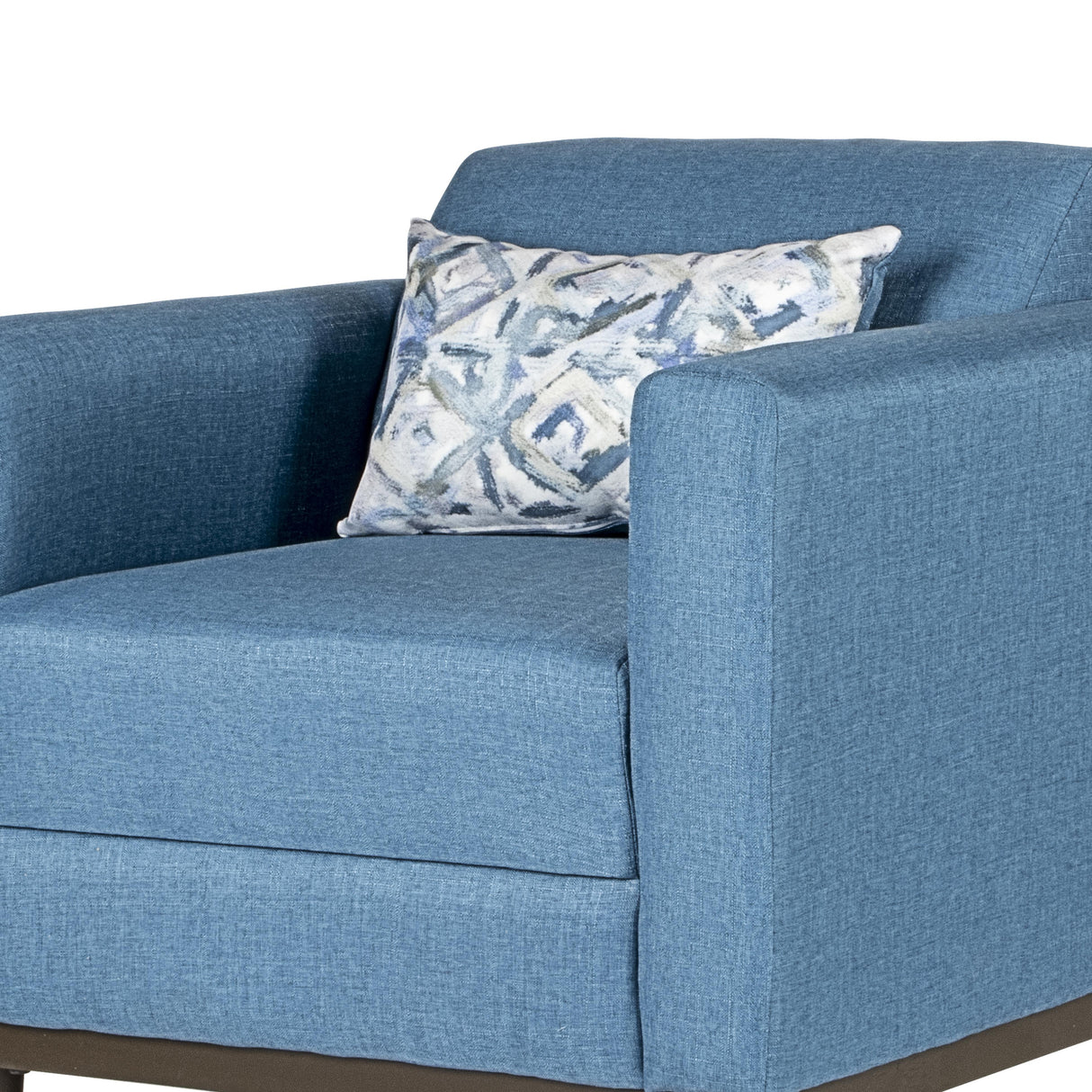 AIDEN CHAIR W/1 THROW PILLOW-BLUE - galleria furniture outlet