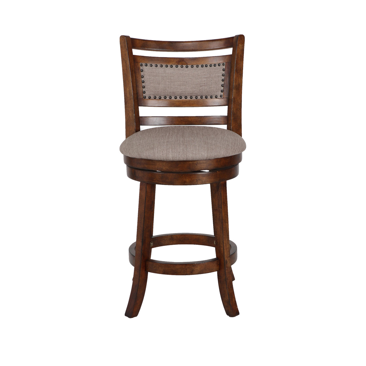 ABERDEEN 24" COUNTER STOOL-DK BROWN W/FABRIC SEAT - galleria furniture outlet