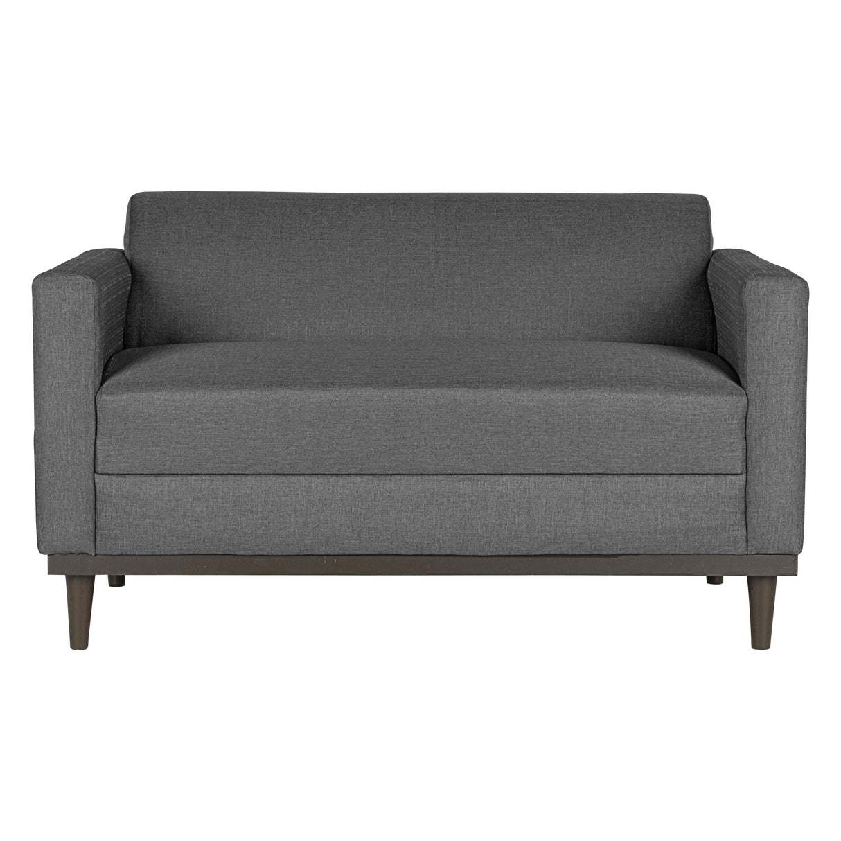AIDEN LOVESEAT W/2 THROW PILLOWS-SILVER GRAY - galleria furniture outlet