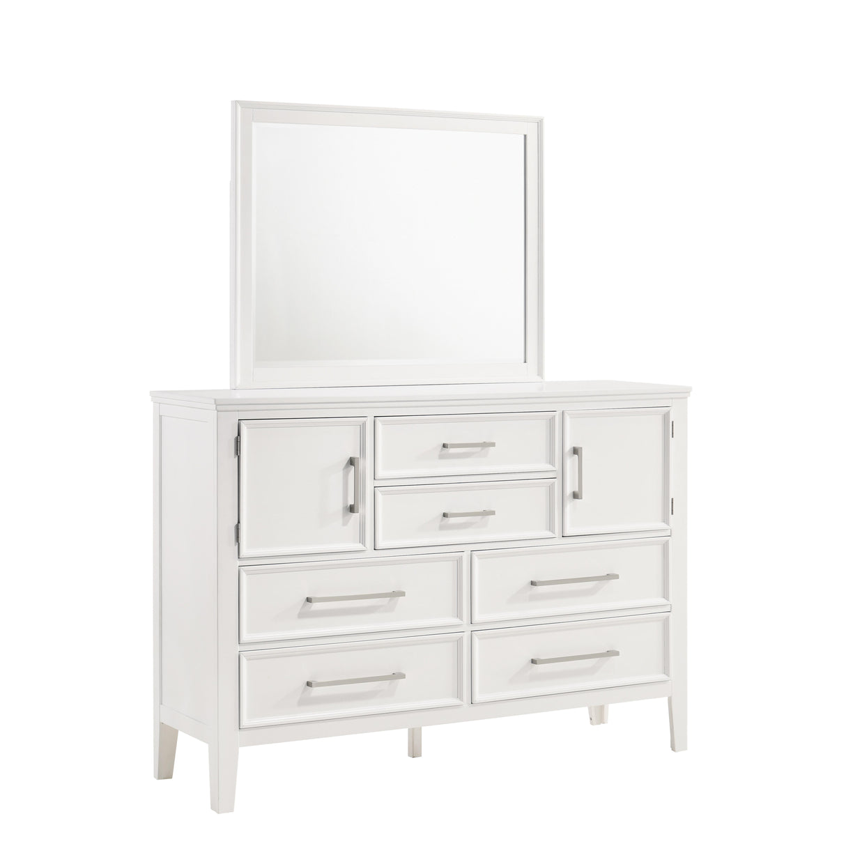 ANDOVER 60" DRESSER W/DOORS-WHITE