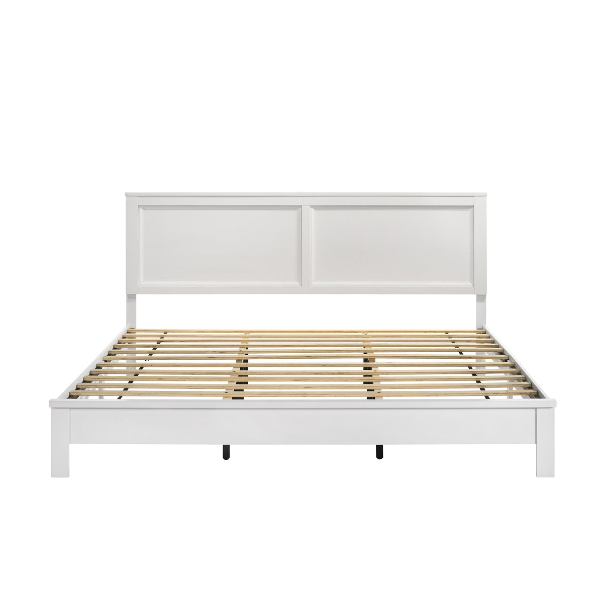 ARIES 6/6 EK PANEL BED-HB/FB/RAILS-WHITE