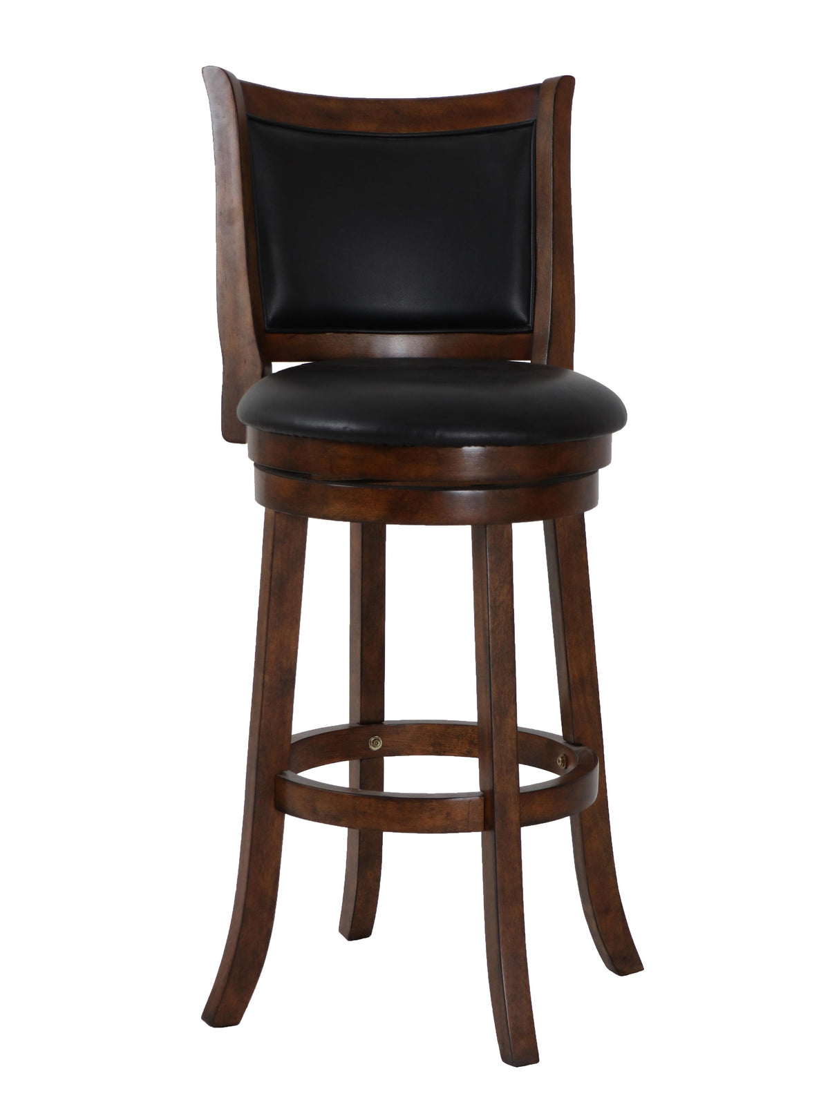 BRISTOL 29" BAR STOOL-DK BROWN W/PU SEAT - galleria furniture outlet