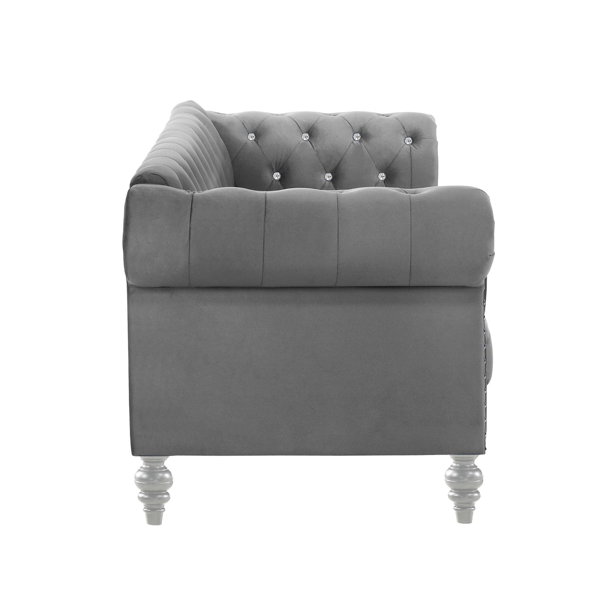 EMMA CRYSTAL CHAIR-GRAY - galleria furniture outlet