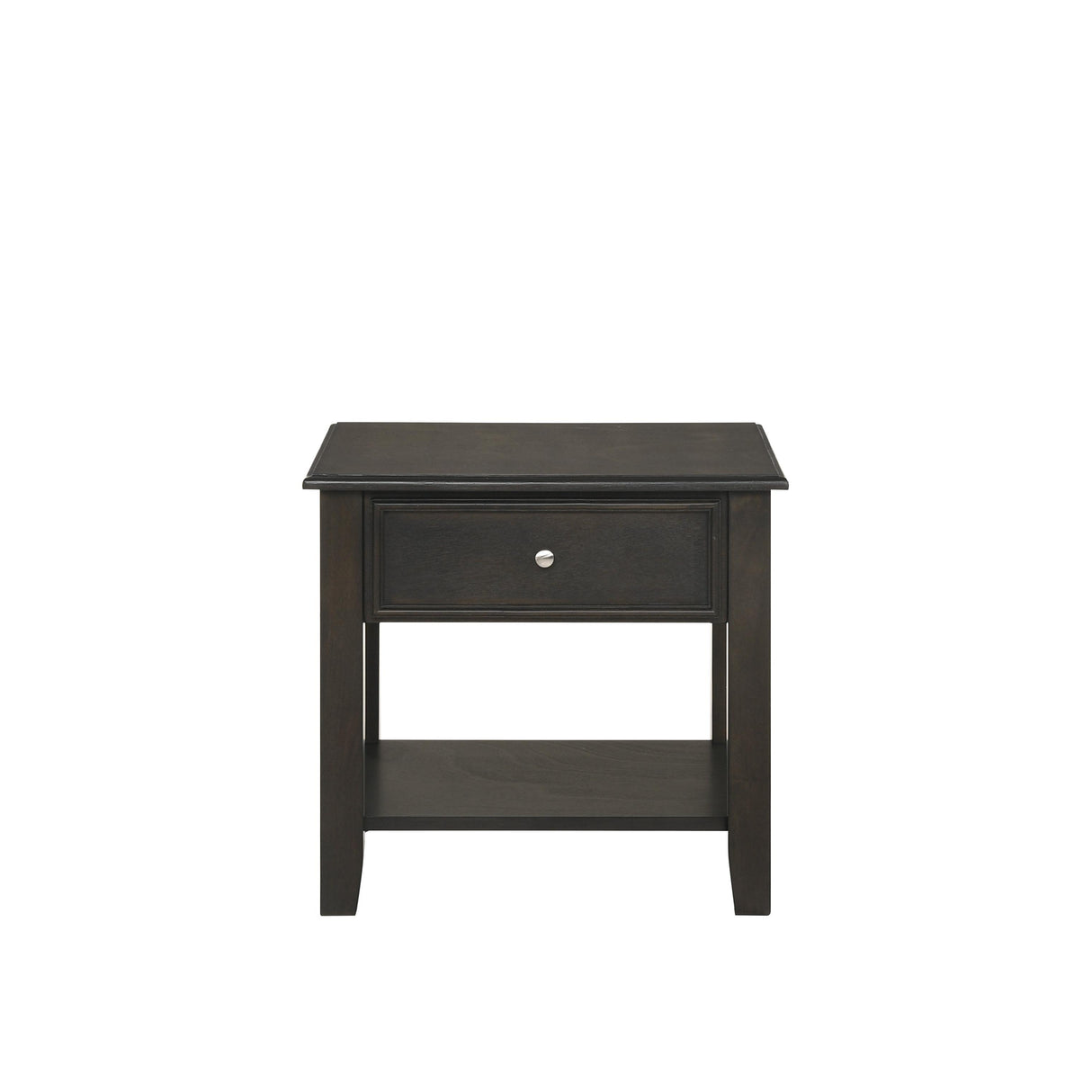 EVANDER END TABLE WITH DRAWER-ESPRESSO