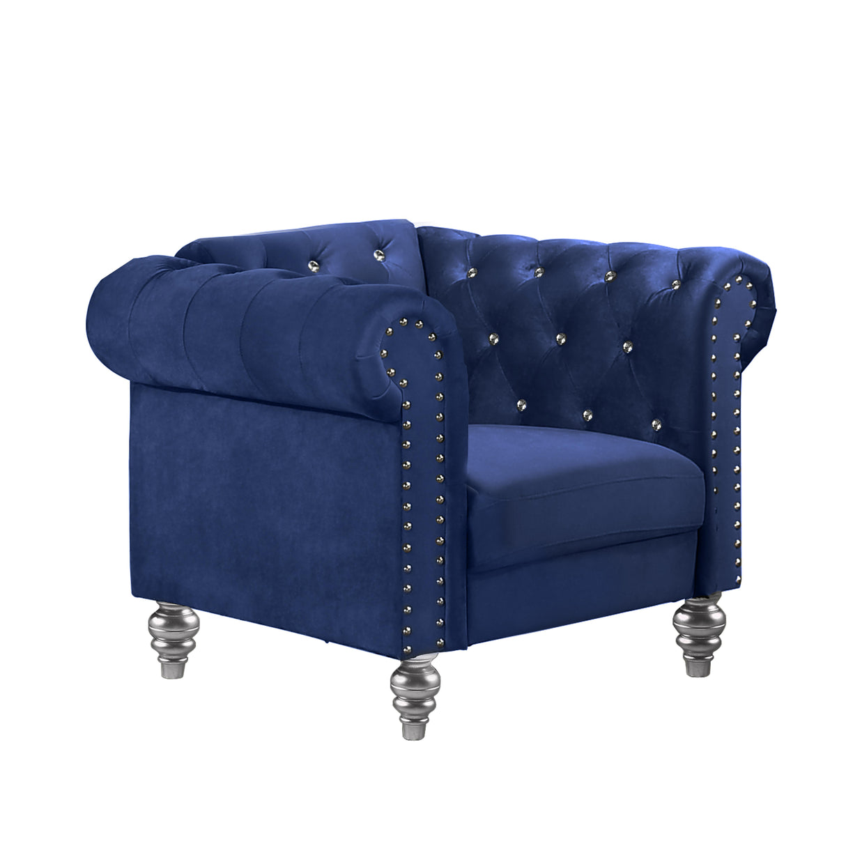 EMMA CRYSTAL CHAIR-ROYAL BLUE - galleria furniture outlet