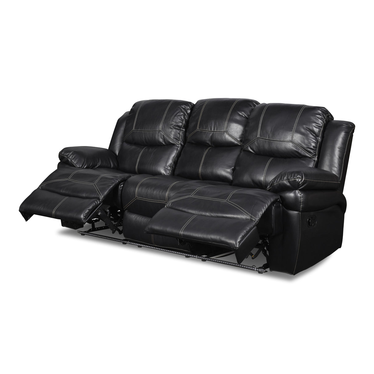 FLYNN SOFA W/BASE LIGHTING-BLACK