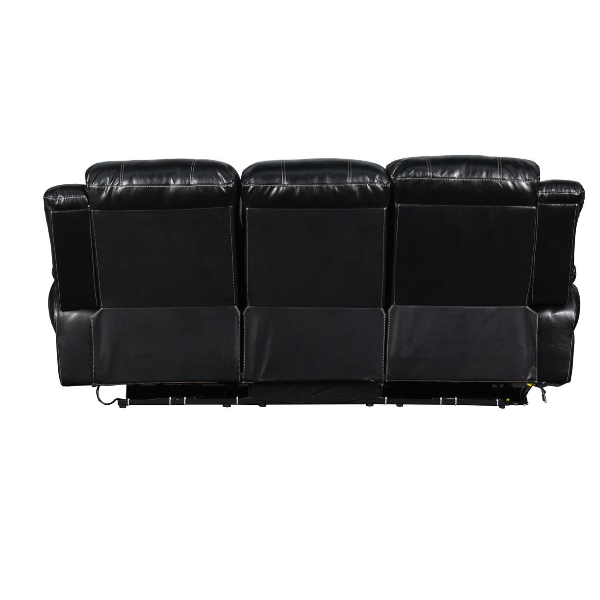 FLYNN SOFA W/LIGHTED BASE & PWR FR-BLACK