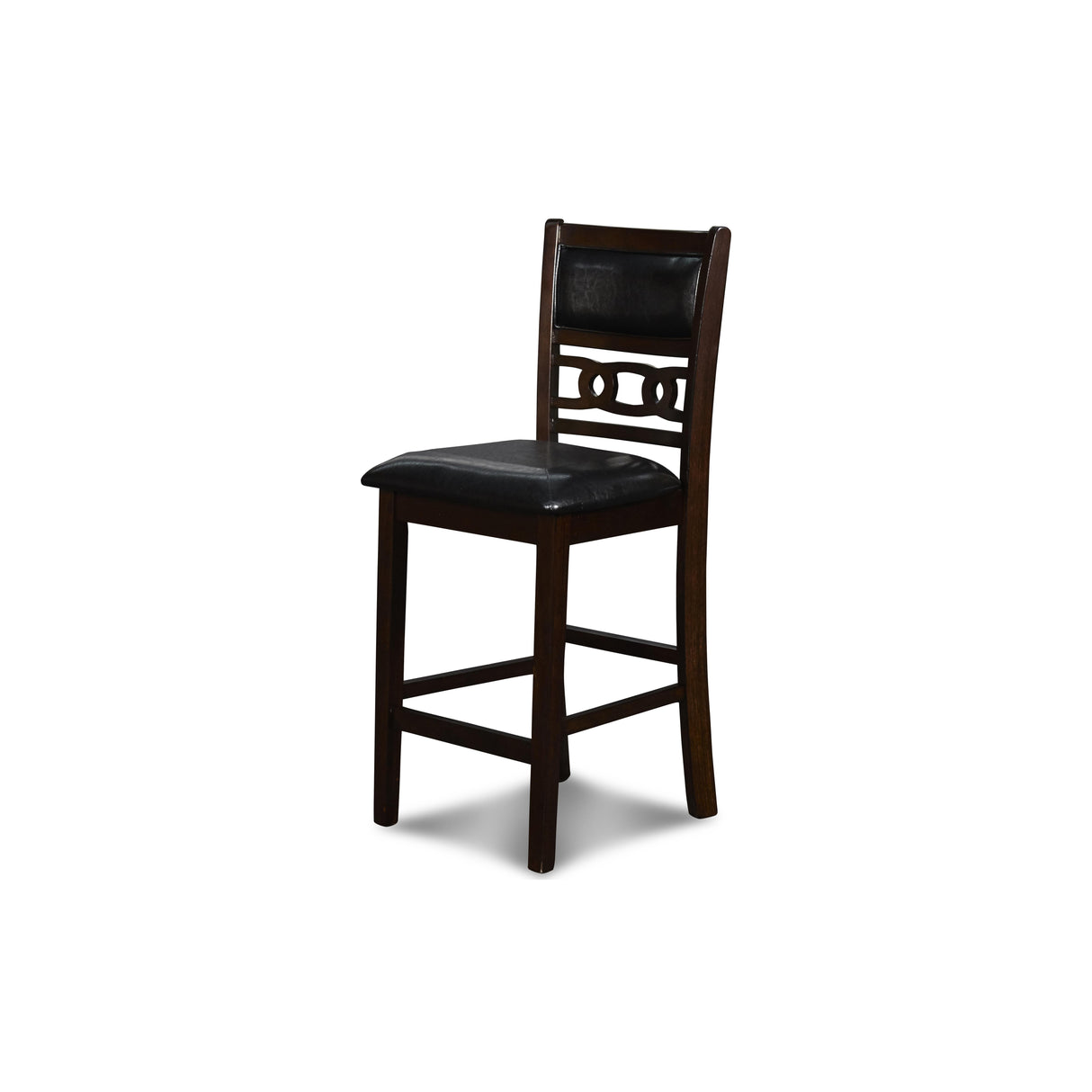 GIA 30" COUNTER TABLE W/2 CHAIRS & STG SHELF-EBONY