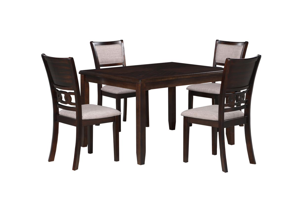 GIA 5PC 48" RECT. DINING TABLE & 4 CHAIRS-CHERRY