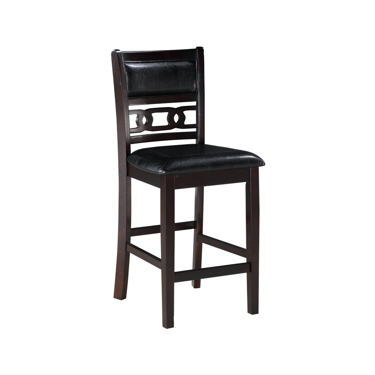 GIA 5PC 42" SQUARE COUNTER TABLE & 4 CHAIRS-EBONY - galleria furniture outlet