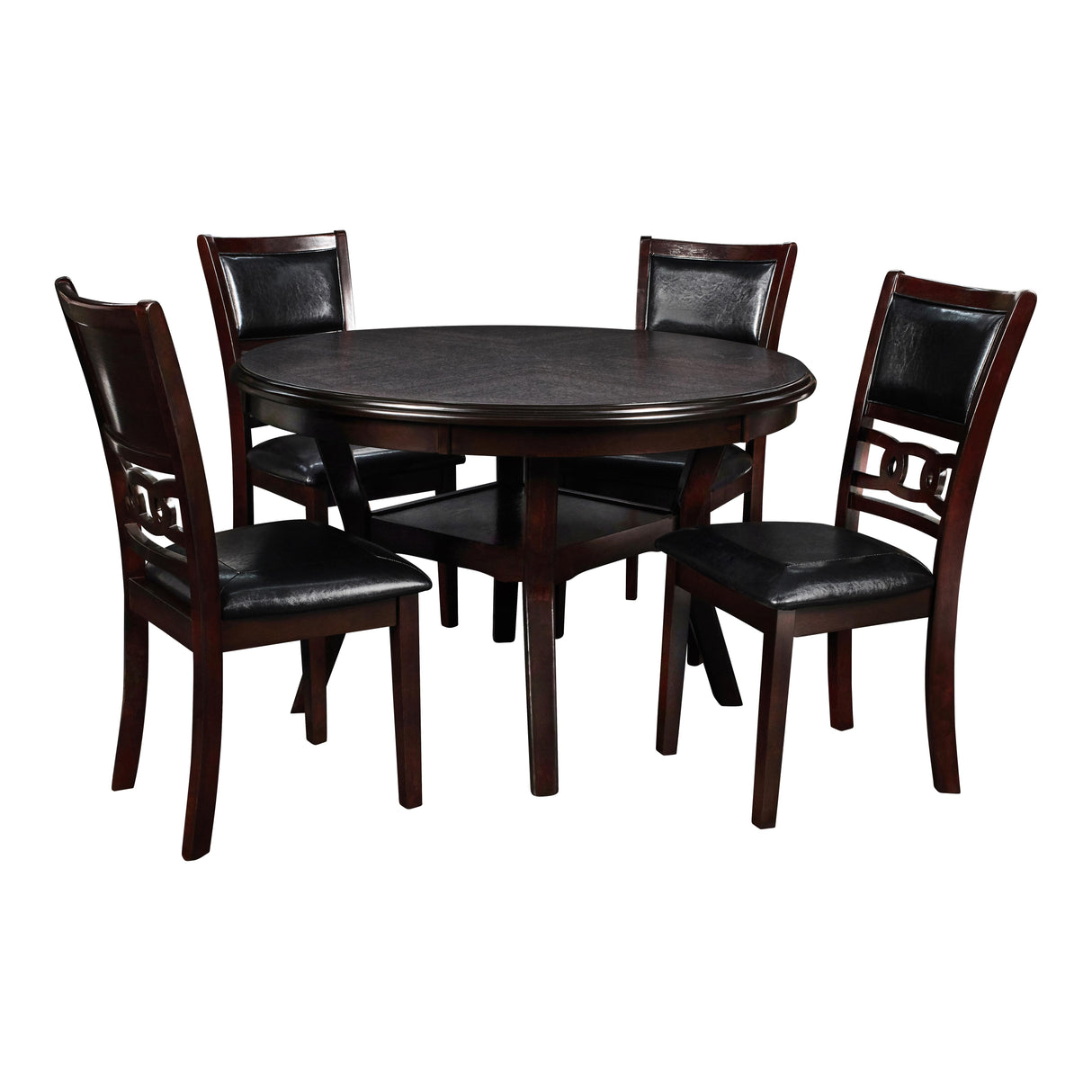 GIA ROUND DINING 5 PC SET-EBONY