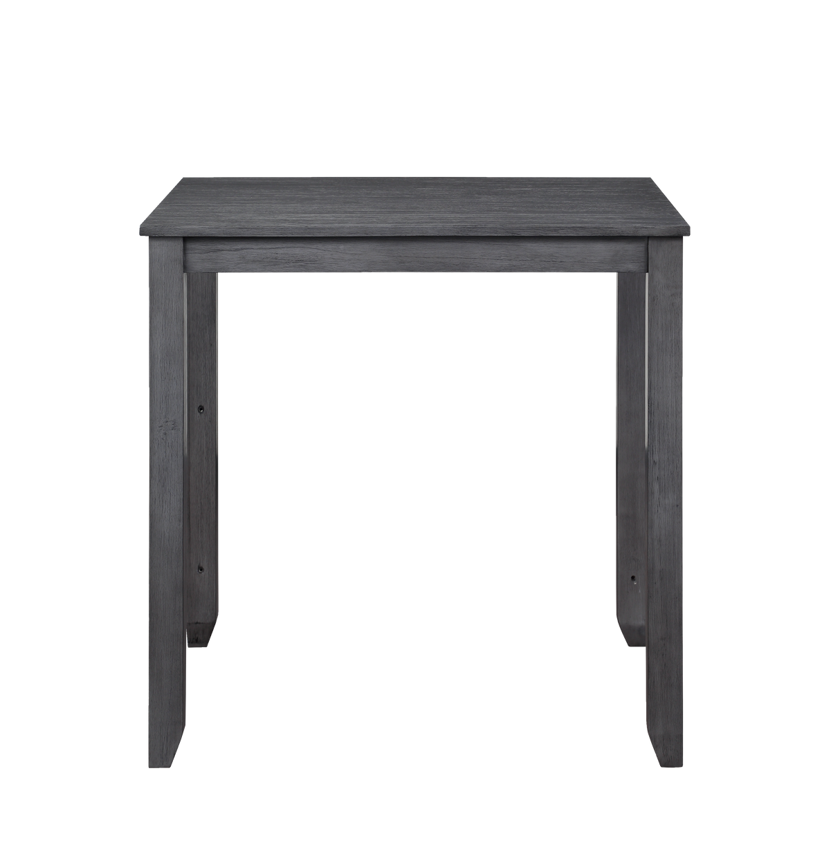 HESTON 36" STORAGE COUNTER TABLE SET W/2 CHAIRS-GRAY