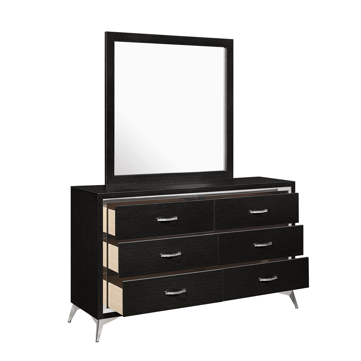 HUXLEY DRESSER-BLACK - galleria furniture outlet