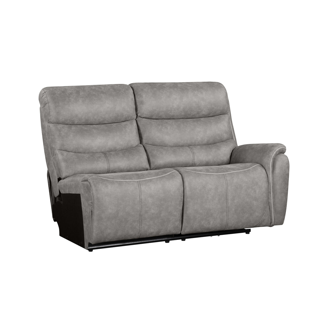 KAMARI RAF LOVESEAT W/ONE RECLINER-GRAY - galleria furniture outlet